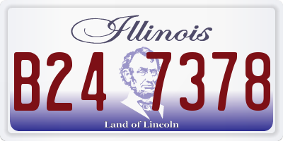IL license plate B247378
