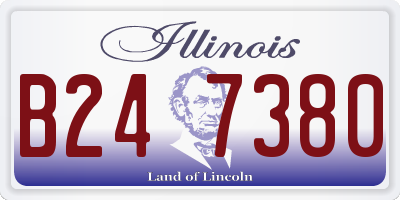 IL license plate B247380