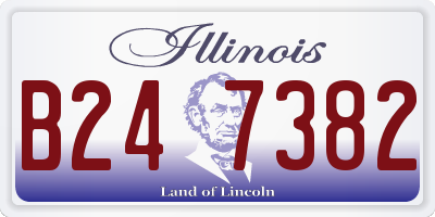 IL license plate B247382