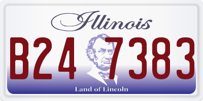 IL license plate B247383