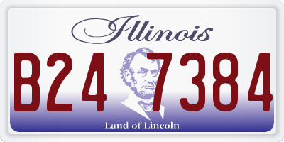 IL license plate B247384