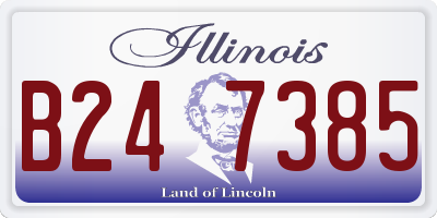 IL license plate B247385
