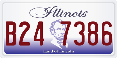 IL license plate B247386