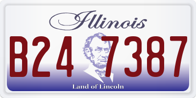 IL license plate B247387