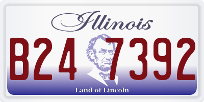 IL license plate B247392