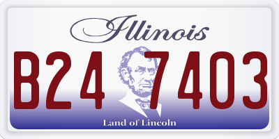 IL license plate B247403