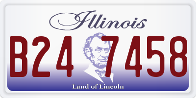 IL license plate B247458