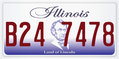 IL license plate B247478
