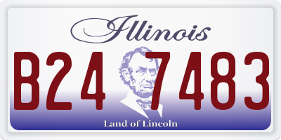 IL license plate B247483