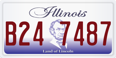 IL license plate B247487
