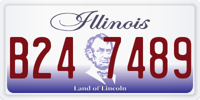 IL license plate B247489