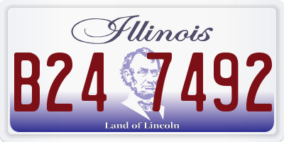 IL license plate B247492