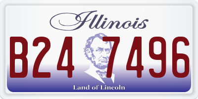 IL license plate B247496
