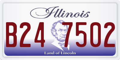 IL license plate B247502