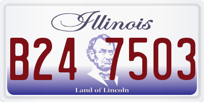 IL license plate B247503