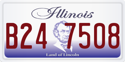 IL license plate B247508