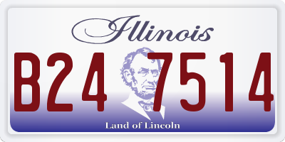 IL license plate B247514