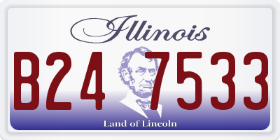 IL license plate B247533