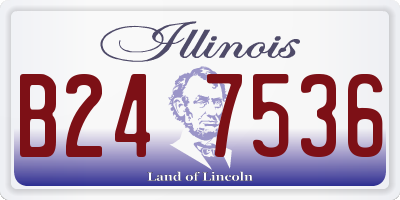 IL license plate B247536