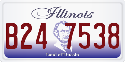 IL license plate B247538