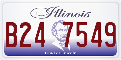 IL license plate B247549