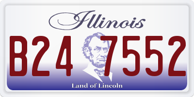 IL license plate B247552