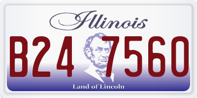 IL license plate B247560