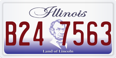 IL license plate B247563