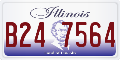 IL license plate B247564