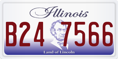 IL license plate B247566