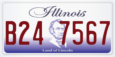 IL license plate B247567