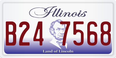 IL license plate B247568