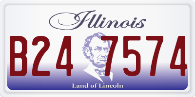 IL license plate B247574