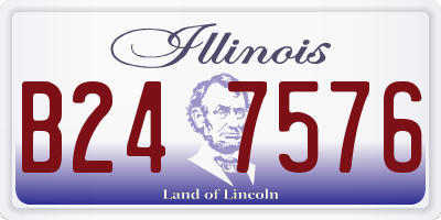 IL license plate B247576