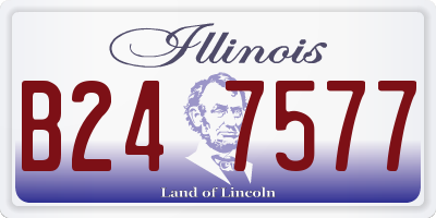 IL license plate B247577