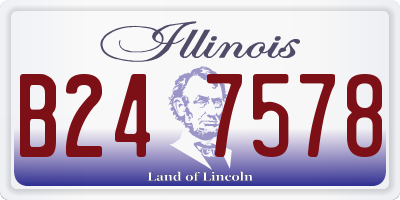 IL license plate B247578