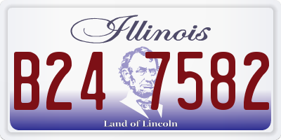 IL license plate B247582
