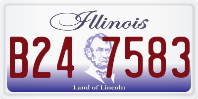 IL license plate B247583