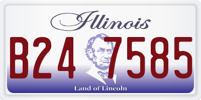 IL license plate B247585