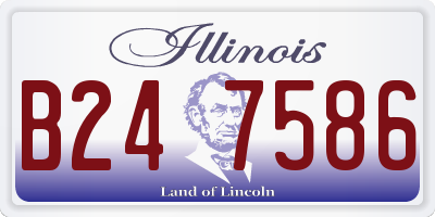 IL license plate B247586