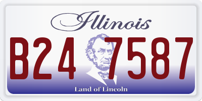 IL license plate B247587