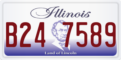 IL license plate B247589