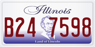 IL license plate B247598