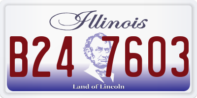 IL license plate B247603