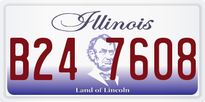 IL license plate B247608