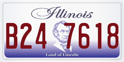 IL license plate B247618