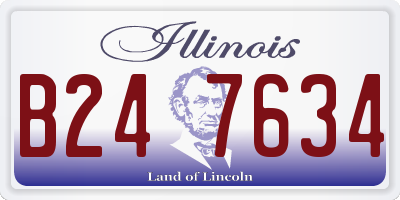 IL license plate B247634