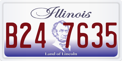 IL license plate B247635
