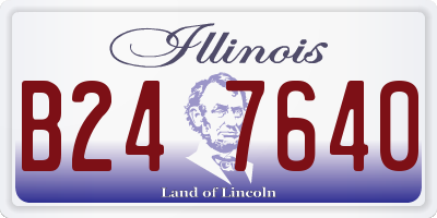 IL license plate B247640