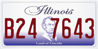 IL license plate B247643